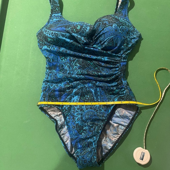 Miraclesuit Blue Patterned Bikini - Picture 10 of 12
